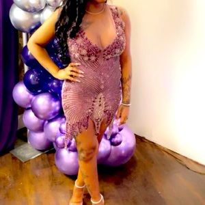 Custom Rhinestone Statement Dress